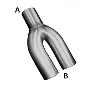 Разветвитель труб глушителя 1×60,2×60